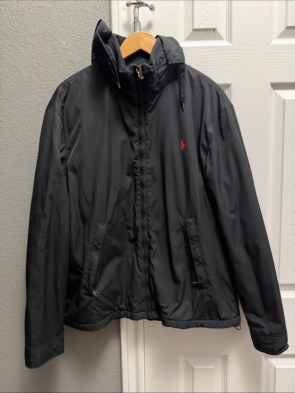 Ralph Lauren men’s black jacket with hood size large